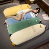 Cartoon 70~120cm Duck Long Pillow Stuffed Soft Animal Chick Penguin Dinosaur Bolster Plushie Sleeping Leg Support Birthday Gift