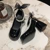 Designer Mary Jane Shoes Women's Spring New Ultra-high Heel Pearl Chain with Platform Block Heel Wedding Shoes Lolita Shoes