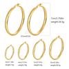 European & American Fashion Geometric Ear Cuff with Copper Curved Exaggerated Large Hoop Earrings
