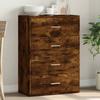 VidaXL Buffet, Sideboard with Drawers, Living Room Storage Furniture, Interior, Modern, Smoked Oak Wood 840503