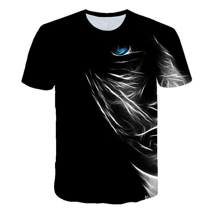 Men O Neck Short Sleeve Tops Man Tiger Animal Pattern Summer 3D Digital Print T Shirt Plus Size