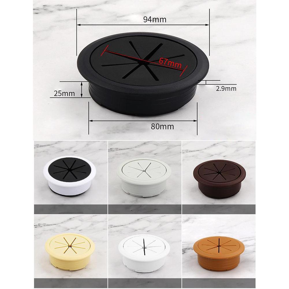 80MM Round Silicone Cable Cord Grommet Rubber Grommets Table Console Hole Cover Wire Organizer For Desktop Cable Pass
