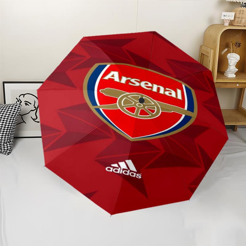 Arsenal Football Club Theme Automatic Umbrella, Lightweight & Portable, 8 Rib, Perfect for Outdoor Travel, Birthdays, Christmas, Gifts.