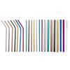 Colored Titanium-Plated 304 Stainless Steel Straw Set for Beverages & Milk Tea