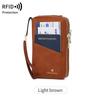 2024 RFID Travel Passport Holder & Ticket Organizer with Double Zippers - Crossbody Multifunctional Wallet & Document Bag.