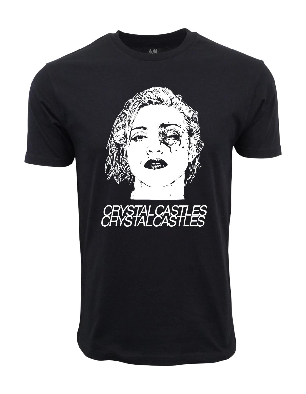 Унисекс Взрослый Повседневная Графическая Футболка с Графикой Crystal Castles Футболка XXL