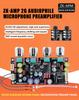 ZK-AMP DSP Karaoke Preamp Board, 8-26VDC Hi-Fi Reverb Mixer With Echo & 3D Effects, Dual 6.35mm Mic Input