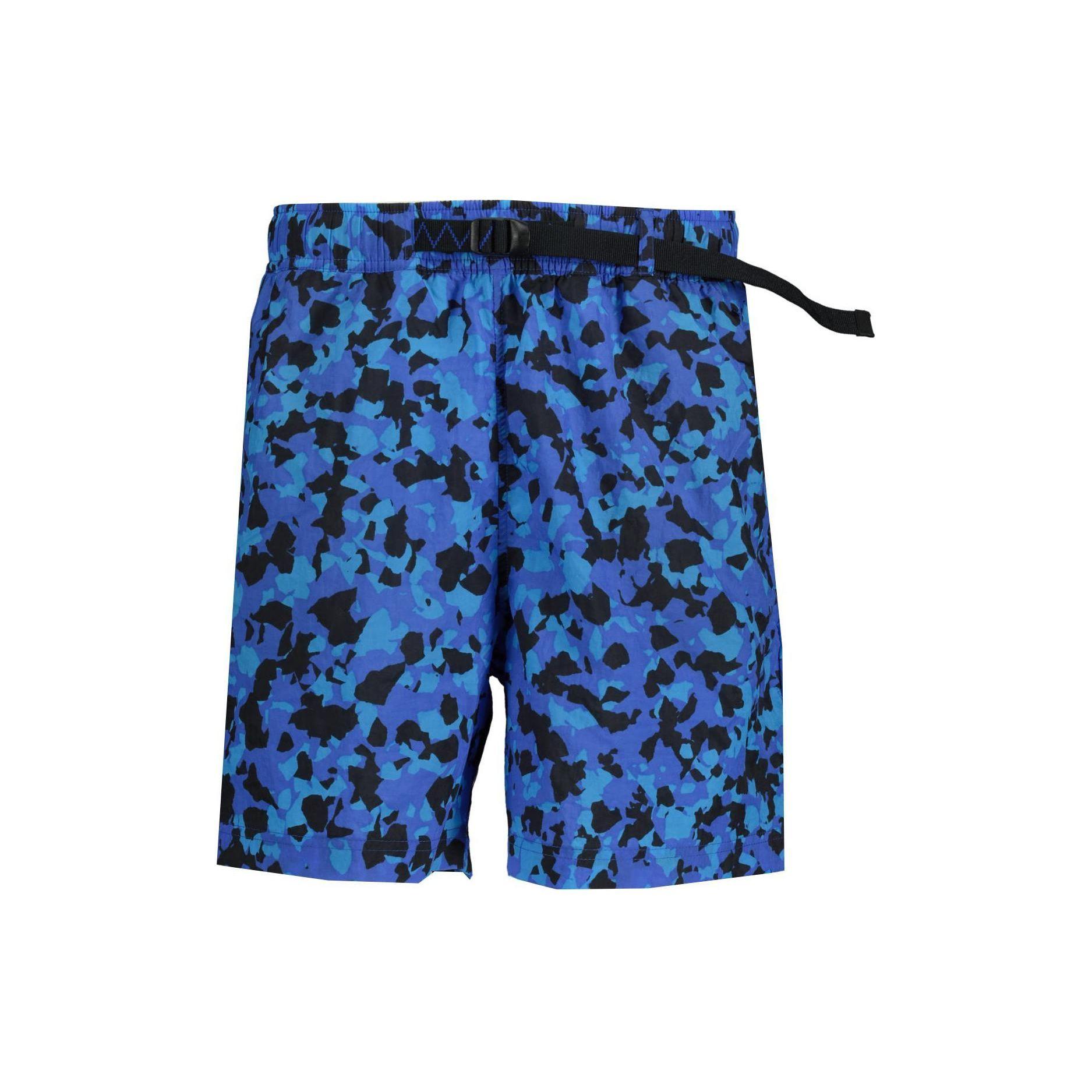 Nike Camouflage Lace-Up Mid-Rise Straight-Leg Sports Casual Shorts Men shorts Blue CD7638-405 L