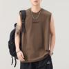 Latest Summer 210g Heavy Printed Vest Mens Comfortable Fit Craned Sleeveless T-shirt Japanese Classic Style