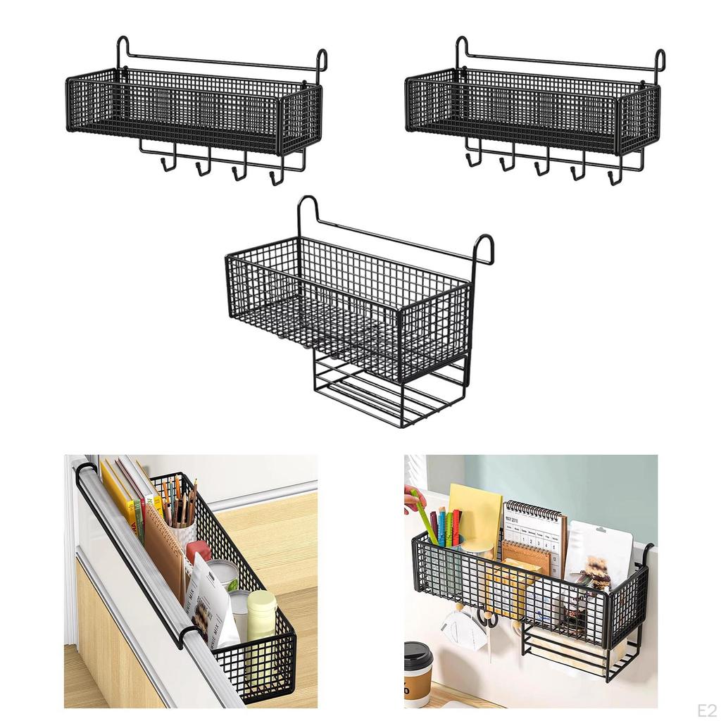 Desk Hanging Basket for Easy Organization, Wire Mesh Storage Solution
