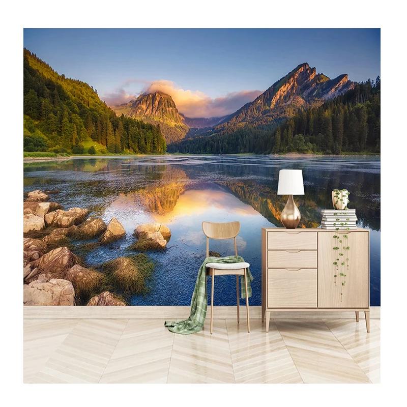 Any Size Forest Lake Wallpaper Nature Landscape 3d Mural Hotel Living Room Bedroom Photo Wallpaper