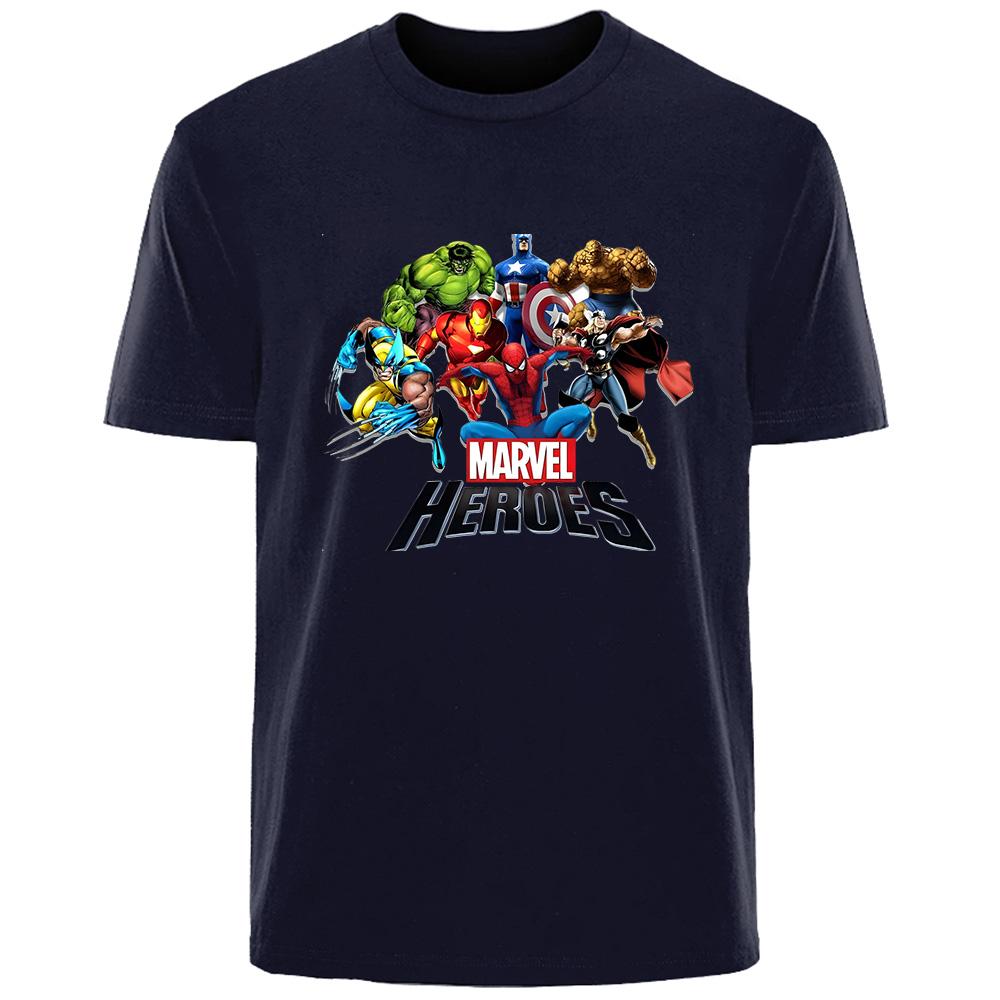 Fantastic Four Creative Printed TShirt American Marvel Summer New Mens and Womens Trendy Loose Casual Short Sleeve Top