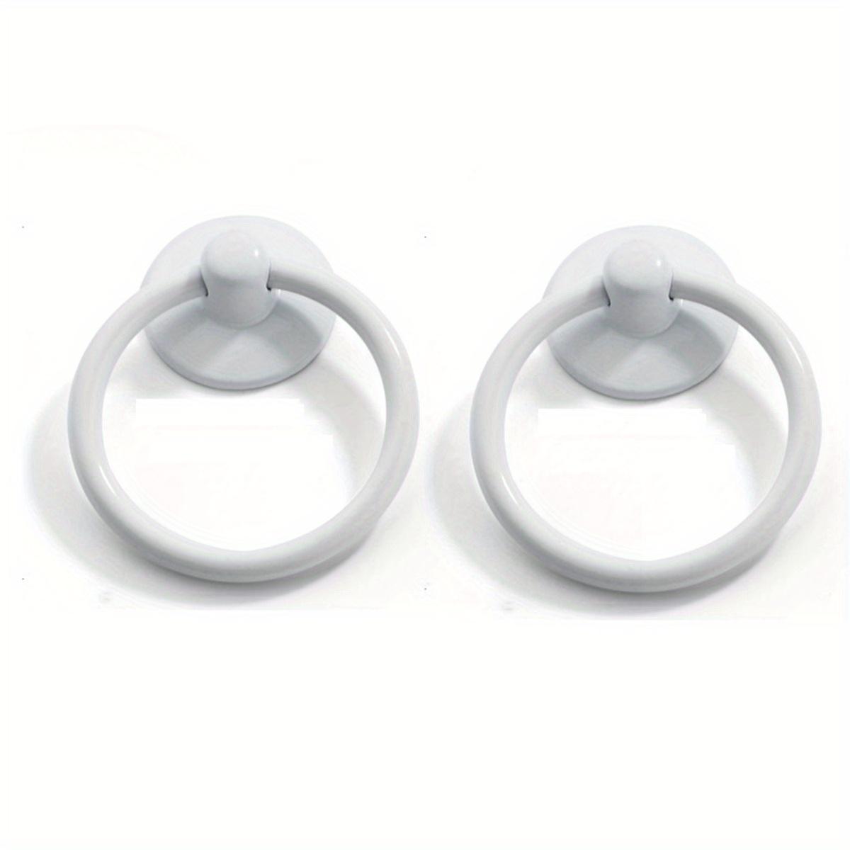 

2 шт. Круглые ручки для ящиков с одним отверстием, Ручки для шкафов, Ручки для гардероба, Винтажные ручки из сплава 2pcs белый