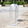 Square Plastic Milk Bottle Leak-Proof Rotating Seal Cap Bottle Coffee And Tea Bottle