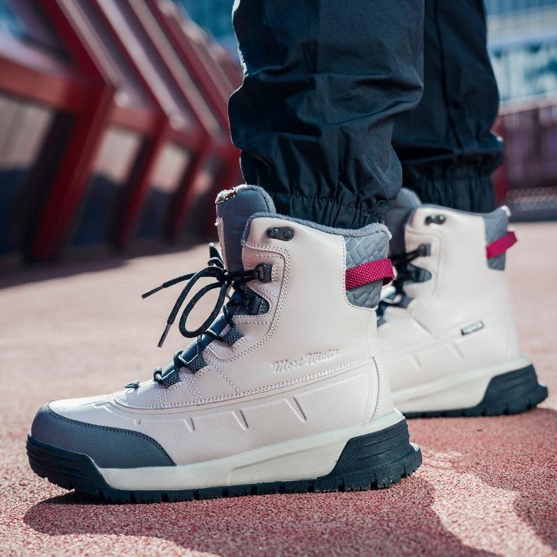 -40℃ Mens Winter Boots Outdoor Waterproof Snow Boots Plush Warm Cotton Shoes Fashion Casual High Top Boot Men Hiking Ankle Boots