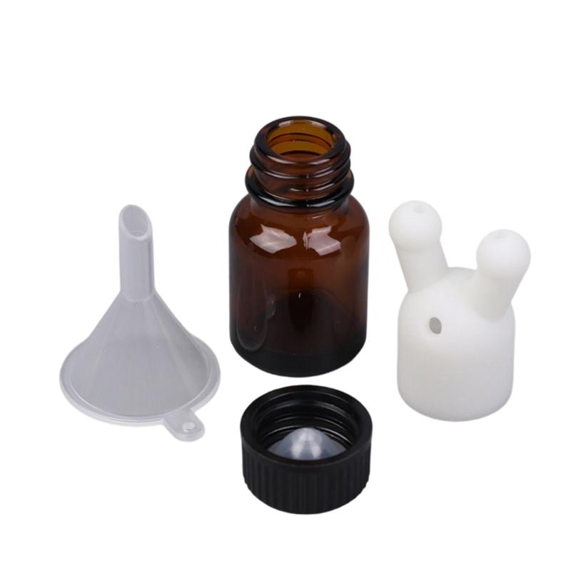 Portable Leakproof Essential Oil Inhaler Cap Small Perfumes Inhaler Dispenser Lids Funnel Set for Women and Men