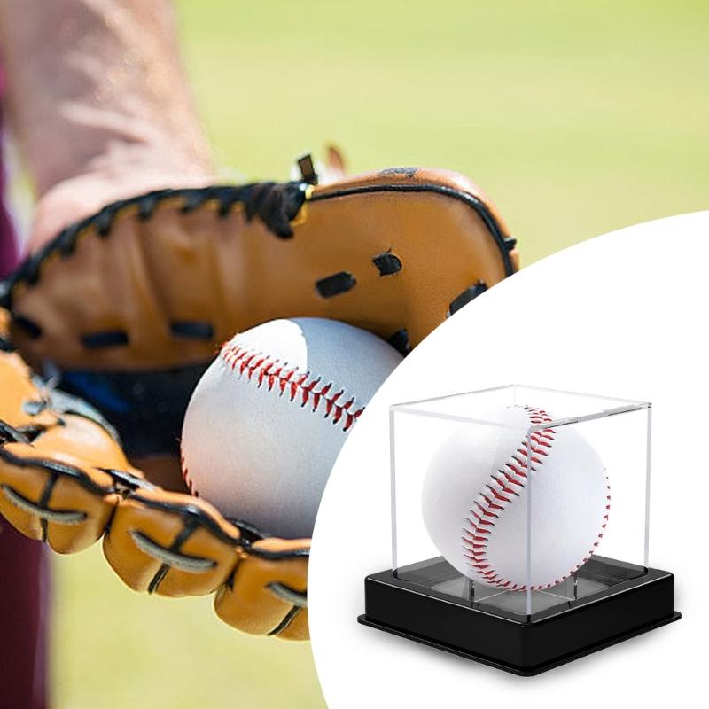 Baseball Display Box with Stand for Collection Use, Baseball Display Box Acrylic Clear Baseball Display Baseball Case