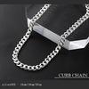 Shinjuku Gin No Kura 3.3mm Wide Curb Chain Silver 925 Bracelet, 19cm, Men's, Simple, Elegant, Slim Fit