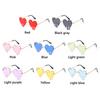 Holiday Party Funny Eyewear Heart Rimless Sunglasses Sunglasses for Women UV400 Tears Shape