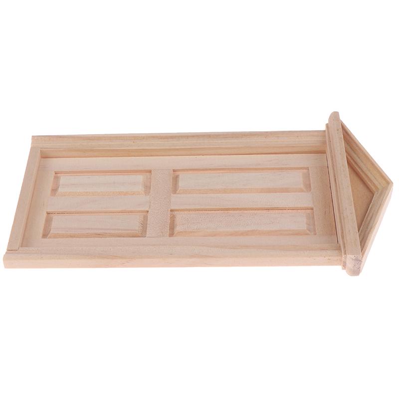 1:12 Dollhouse Miniature Simulation Diy Wooden Spire Door Furniture Accessories