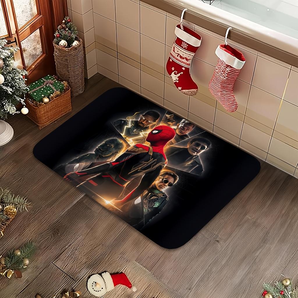 1pc Spider Entry Doorway Floor Rug | Absorbent & Quick-drying, Non-slip & Super Soft, Polyester, Rectangle, Machine Washable,