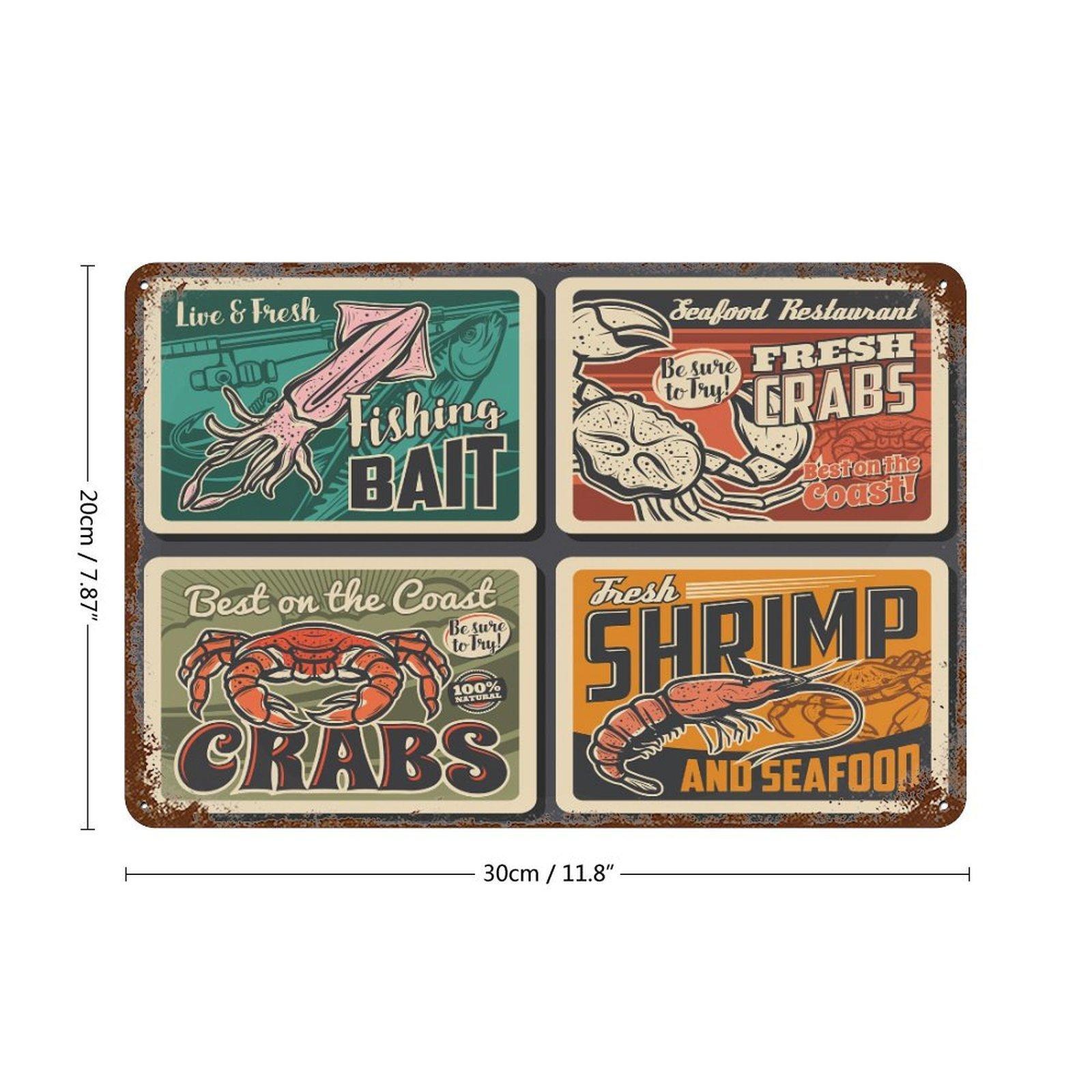 

1-Pack rustic café style metal sign, 20×30cm and 30×40cm, aged decor plaque for kitchen, living room or bar 20*30CM