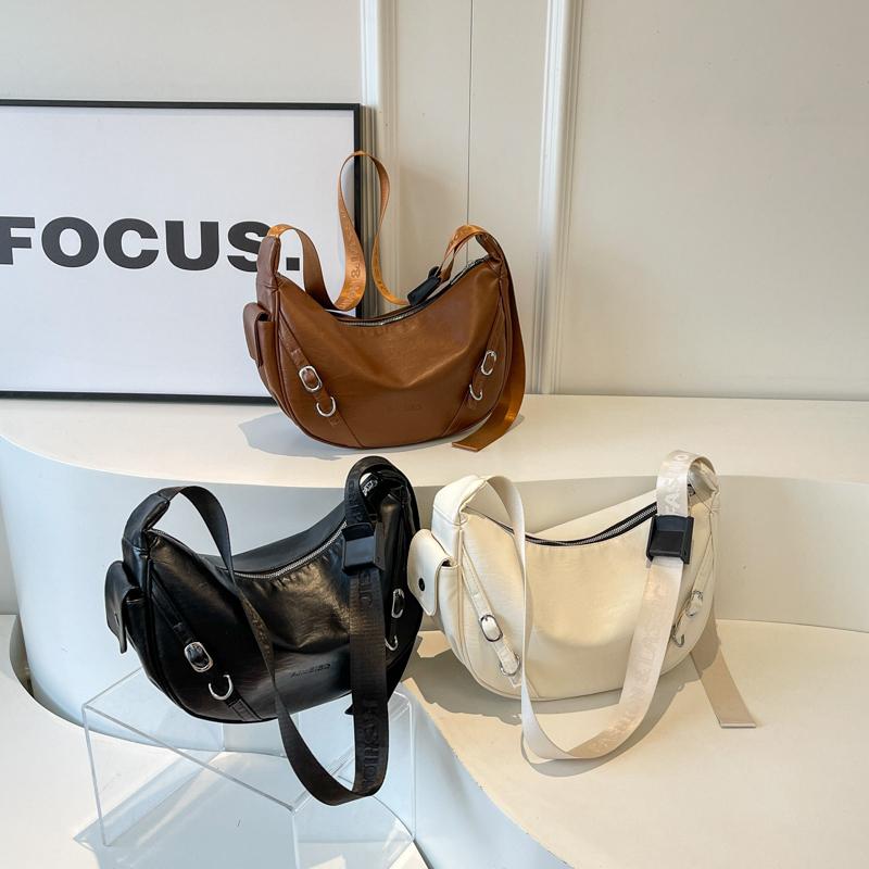 PU Large Capacity Shoulder Bags Sewing Solid Color High Quality 2026 Fashi Bags for Women Versatile Commuting Tote Bags
