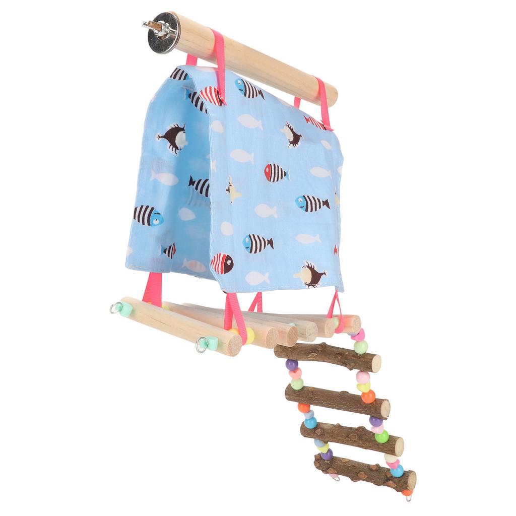 Pet Hammock Tent Colorful Climbing Exercise Small Pet Hanging Nest with Ladder for Parrot Hamster
