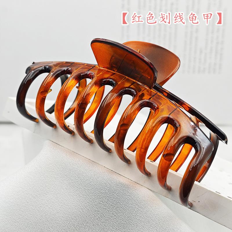 Popular Hairpin Large Keel Grab Clip Leopard Print Hair Claw Disc Hair Headgear Back Head Hair Accessories Shark Clip