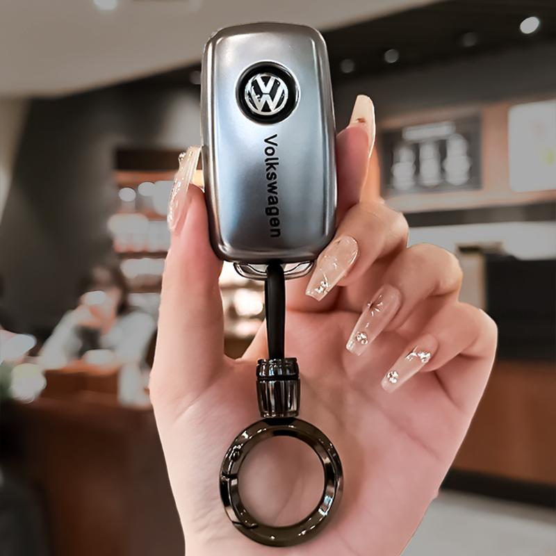 For VW Soft TPU Car Key Case Cover Shell For VW Volkswagen Polo Tiguan Passat B5 B6 B7 Golf 4 5 6 MK6 Jetta Lavida Keychain Ac