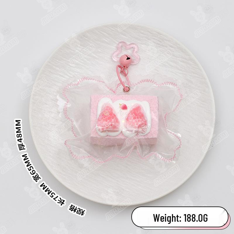 Food-Grade Silicone Dessert Simulation Squeeze Toy with Bell - Slow Rebound Decompression Toy