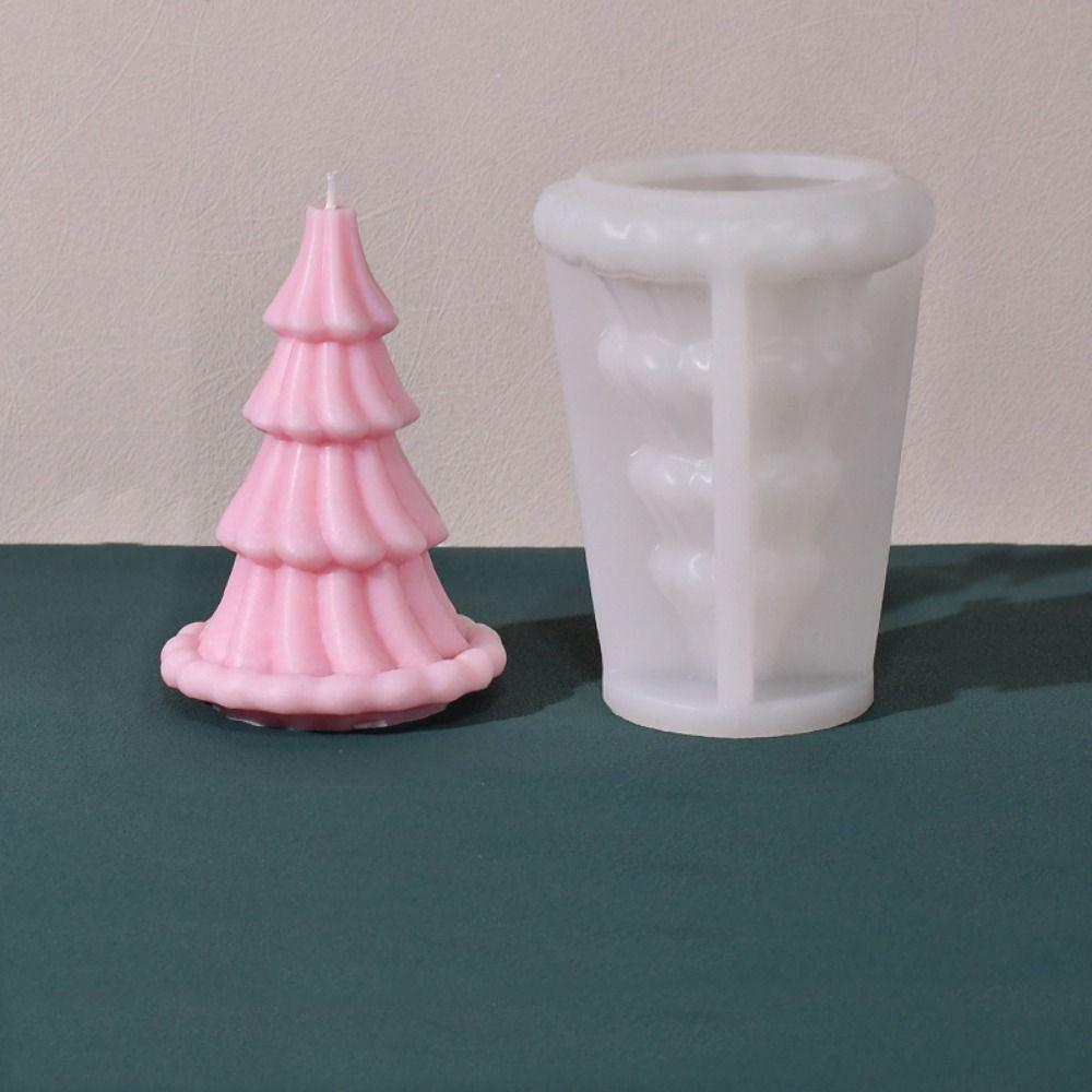 DIY Christmas Tree Candle Mold Silicone Soap Mold Gift Candle Mould  Candle Making