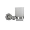 Wall-Mounted Stainless Steel Toothbrush & Mouthwash Cup Holder