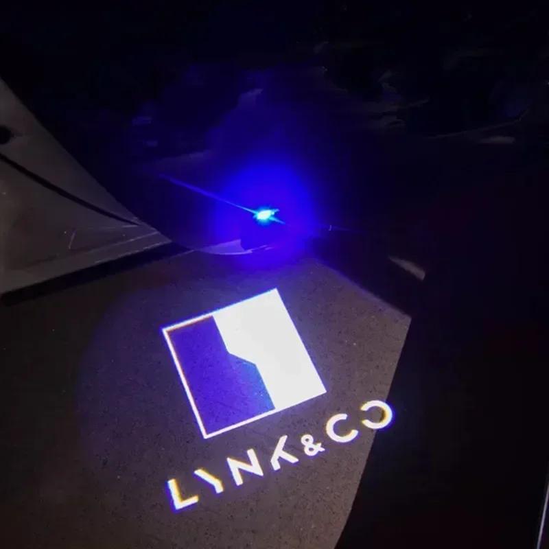 2pcs For Lynk&co 01 03 05 2020-2024 Car Door Laser Projection Ambient Light Led Decoration Car Accessories Para Auto Tools