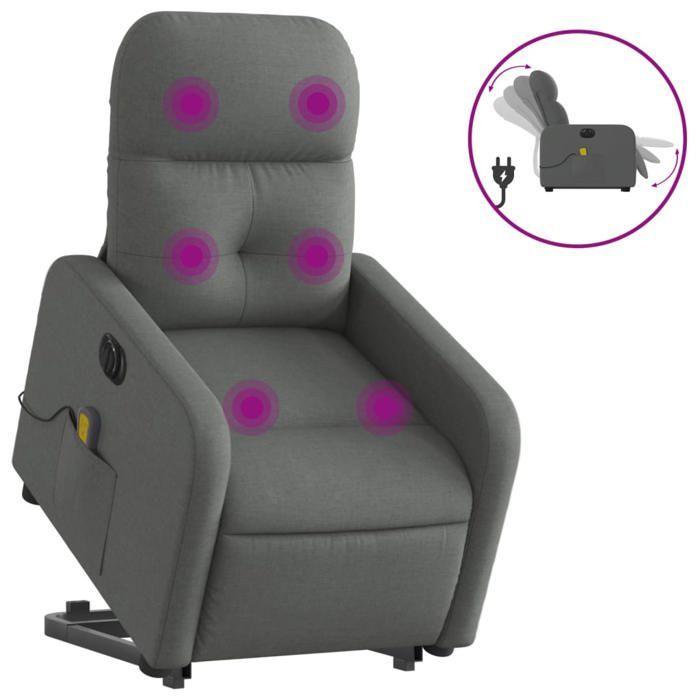 VidaXL Electric Massage Recliner, Relaxation Chair with Adjustable Backrest and Footrest, Salon Seat 3206823