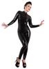 LATE X - Latex Long Jumpsuit with Crotch Zipper Black M