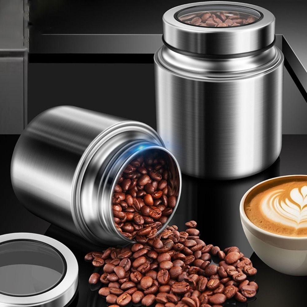 Moisture-Proof Stainless Steel Tea Canister Airtight Tea Storage Jar Sugar