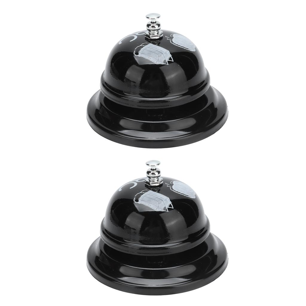 2 Pezzi Campanello di Servizio Suono Squisito Chiaro Forma Classica Lucidatura Lucida Base Antiscivolo Campanello di Chiamata per