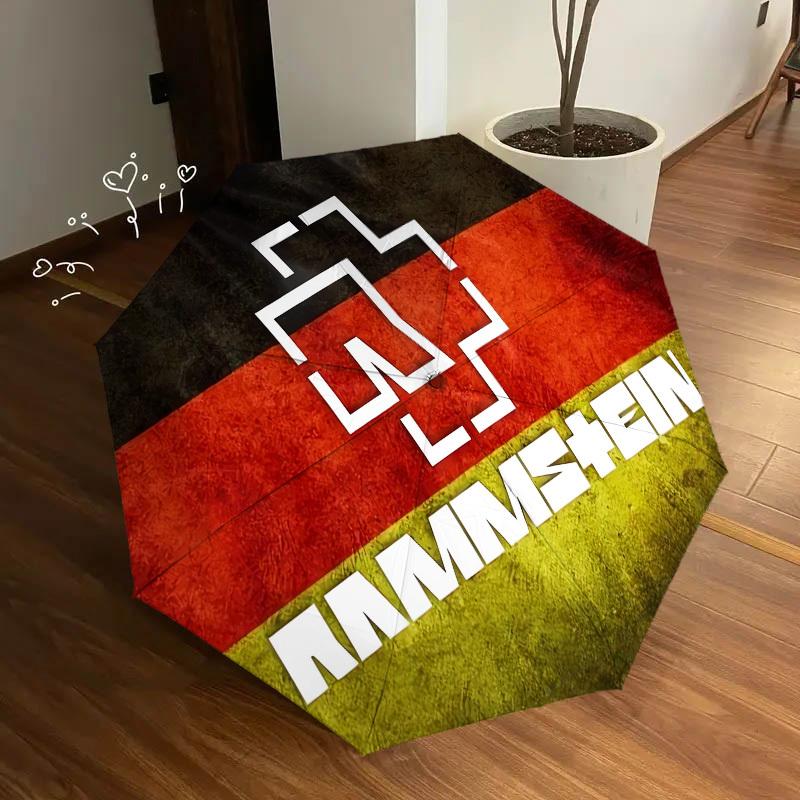 1pc Rammstein, Flag Themed High-quality Umbrella,Automatic Opening and Closing Umbrella,Multi-functional Umbrella G0811005