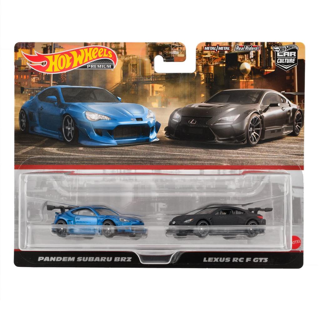 Mattel Hot Wheels Premium 2-Pack Pandem Subaru BRZ/Lexus RC F GT3 (Ages 3 and Up) HKF51