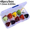 48pcs/box Alice Guitar Picks Plastic Colorful Guitar Paddles with Transparent Storage Box Thickness 0.58-1.50mm JXB
