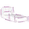 VidaXL Bed Frames with Headboard, Upholstered Bed, Slat Base, Single Bed, Adult Bedroom Bed 3208061