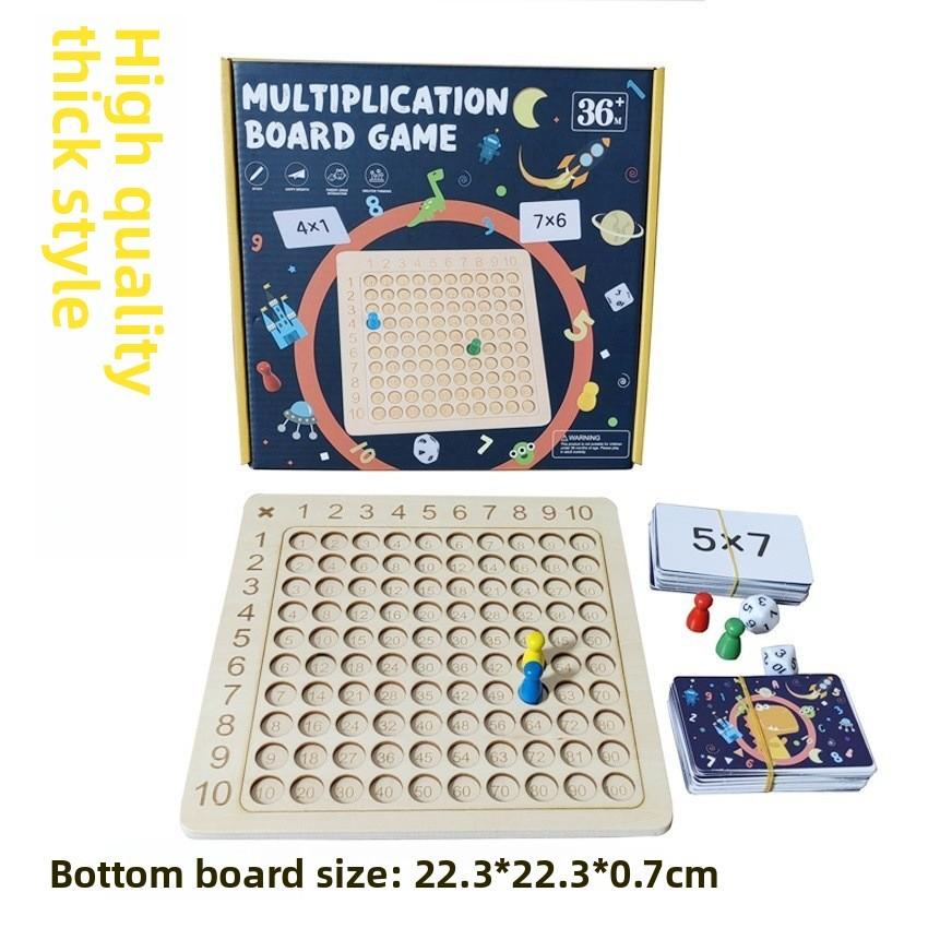Wooden Multiplication Table Educational Puzzle For Kids Learning Math Skills