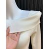 Temperament One-word Shoulder High-end Knitted Bottoming Shirt Women's Spring Slim-fit Spice Girl Long-sleeved Top Lazy Sweater