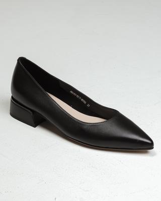 Schuhe mit spitzer Spitze Berkonty 31670217 35 schwarzes Leder