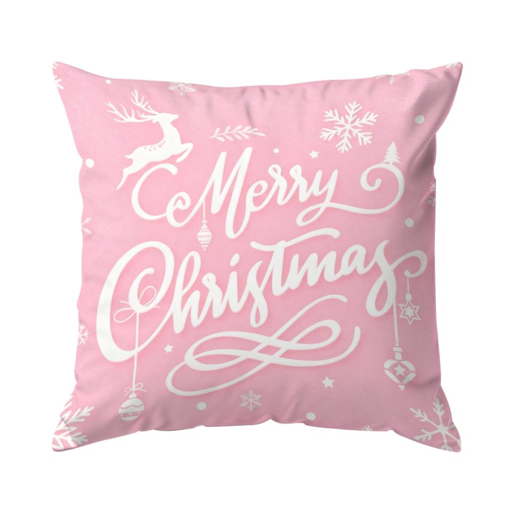 Christmas Snowflakes Pillowcase Printed Polyester 40/45/50cm Throw Pillowcover Decorative Sofa Cushion Pillowslip Home Decor