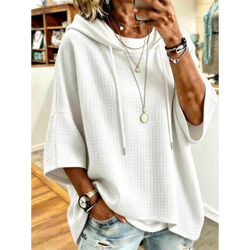 Women's mid-sleeve casual hoodie