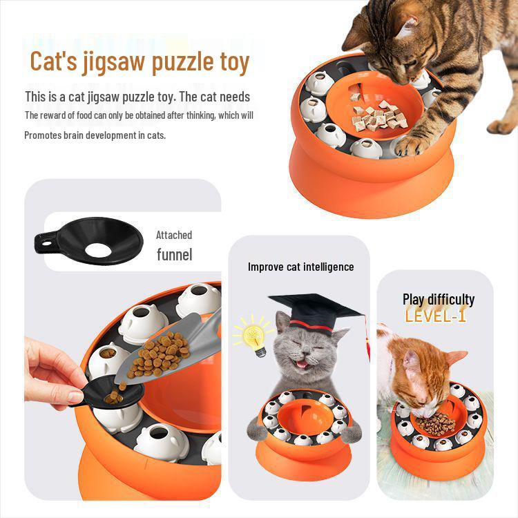 Interactive Slow-Feeding Cat Bowl Toy for Cats