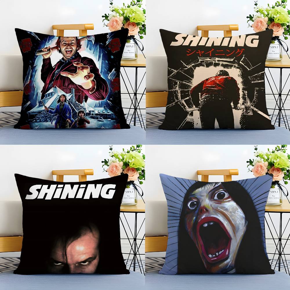 Horror Movies The Shining-S Pillow Case Anti-dustmite Pillowcase Invisible Zipper Silky Short Plush Sofa Cushion Cover