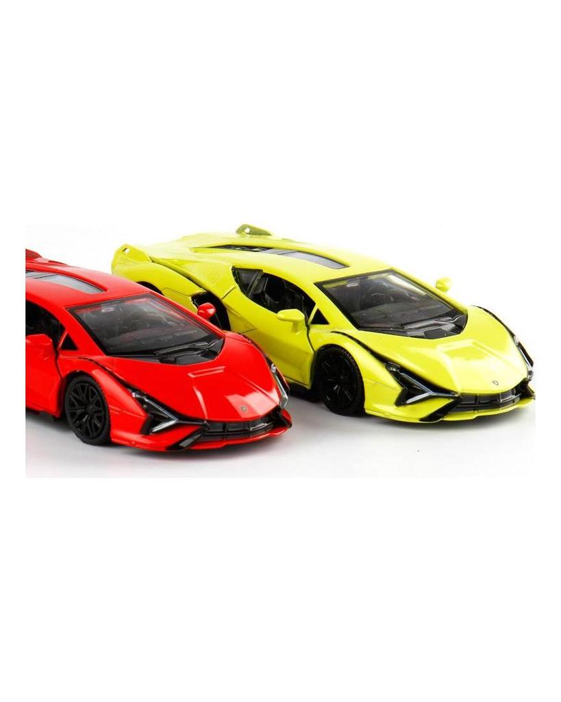 5 Inch Metal Car Simulation Diecast & Toy Vehicle Lamborghini Sian Supercar RMZ City 1:36 Alloy Model Gifts For Children